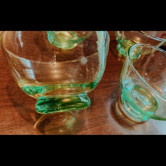Retro Mid Century Pedestal Glass Bowls - Picture 8 of 8